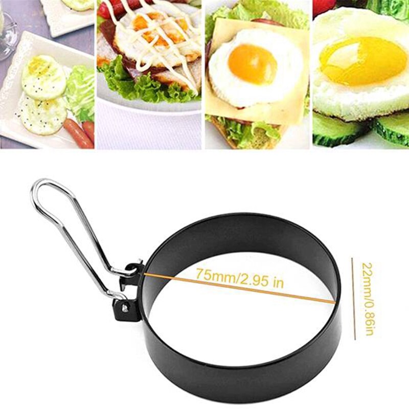 Egg Rings Frying - Round Egg Cooker Rings For Cooking - Non Stick Mold Shaper Circles For Fried Egg Mcmuffin Sandwiches