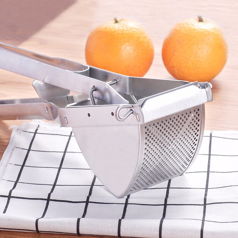 Aardappel Ricer, Aardappelpuree Van Roestvrij Staal Met 3 Verwisselbare Schijven Heavy Duty Voedselpers Multifunctionele Rijstmachine Voor Aardappelpuree Puree Fruit En Groenten Zilver 1357597720