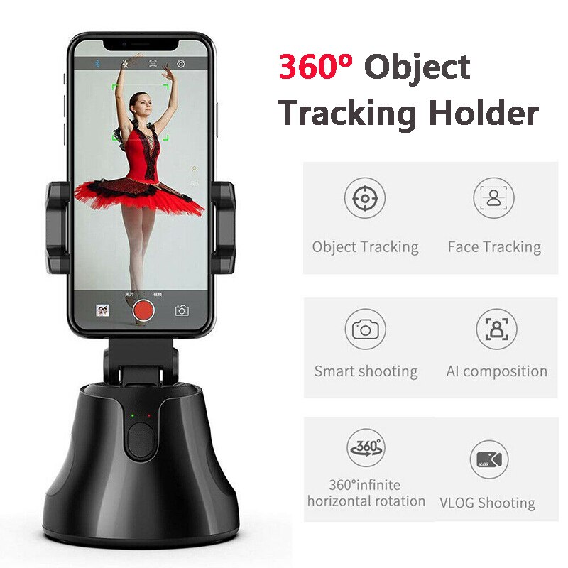 Multifunktionaler, tragbarer, kabelloser selfie-stick für haustiere mit smartphone-halterung (360 °-autofokus, objektverfolgung)