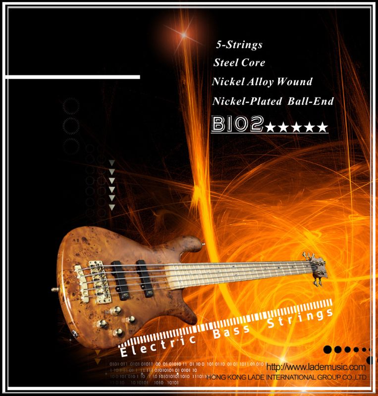 IRIN B102 Elektrische Bass Saiten Stahl Kern Nickel Wunde Nickel-Überzogene Ball-Ende 1st-5th(.045-.130)
