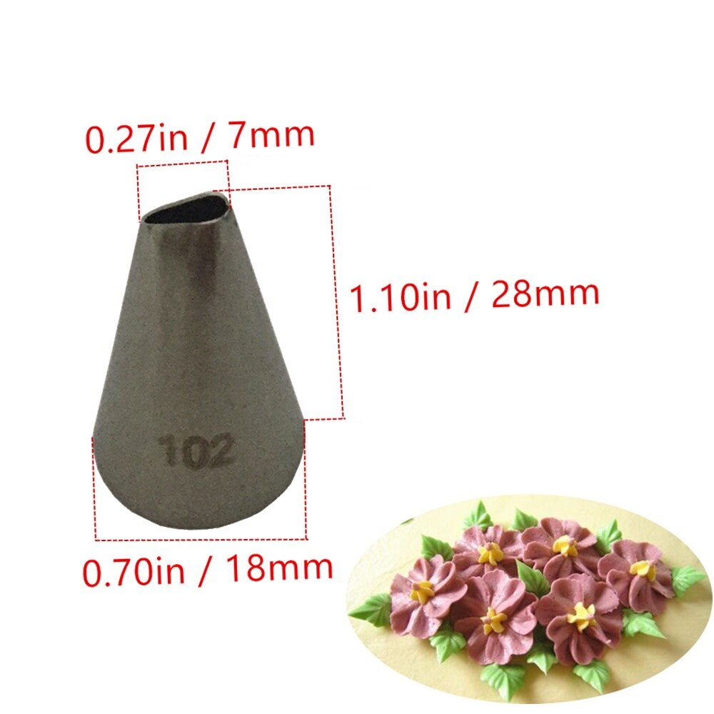 5 stuks bloemblaadjes spuitmondjes roestvrij staal roomijs spuitmondjes gebak tips set taart cupcake decoreren bakgereedschap bakvorm