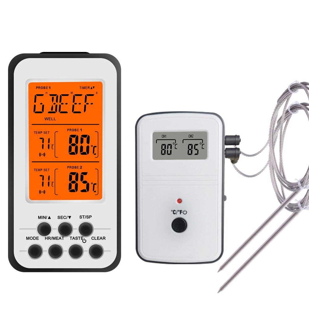 Remote Digital Meat BBQ Thermometer Kitchen Oven Food Cooking Barbecue Grill Roast Termometer Water Milk Temperature Meter Probe: Default Title