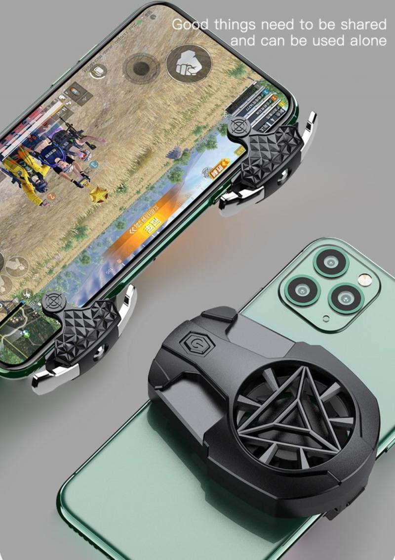 Universal Mobile Phone USB Game Cooler System Cooling Fan Gamepad Holder Stand Radiator For IPhone Huawei Samsung 2×buttons