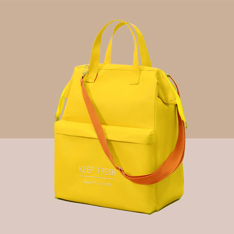 Large Capacity Lunch Bag Women Waterproof Insulated Shoulder Crossbody Bags for Lunch Box Picnic Portable Fresh Cooler Bags: Dark Grey