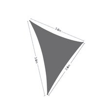12ftx12ftx12ft Grey Car Parking Sun Shade Sail For