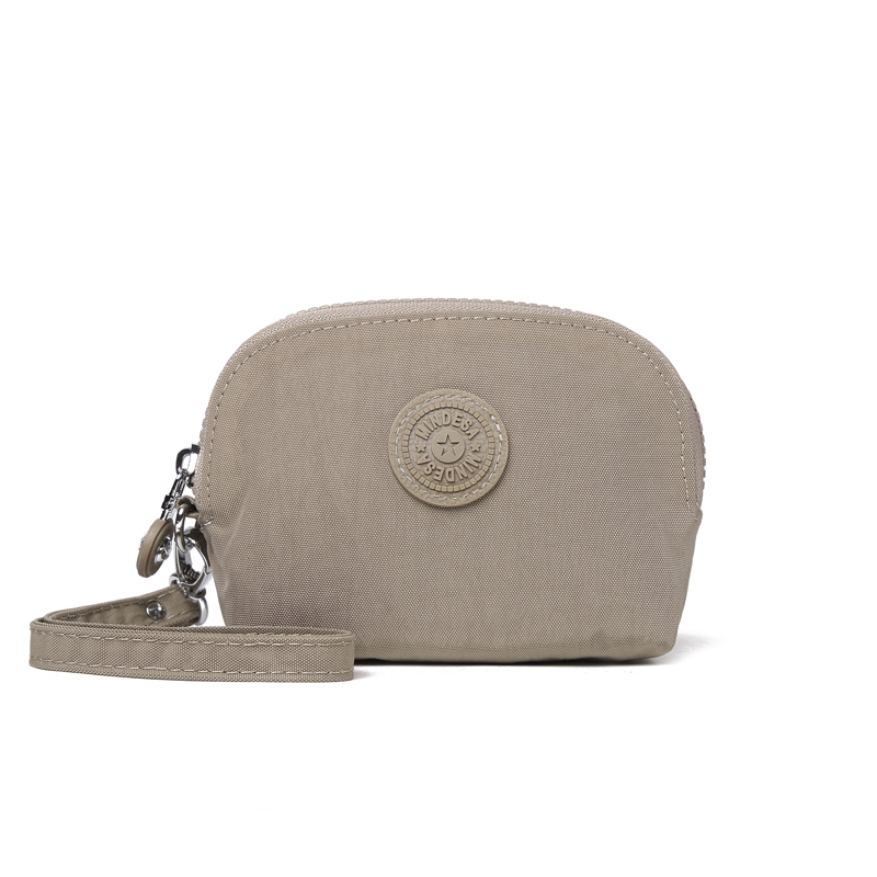 Mindesa portable nylon joker best small handbag ID case wallet coin purses waterproof: Khaki