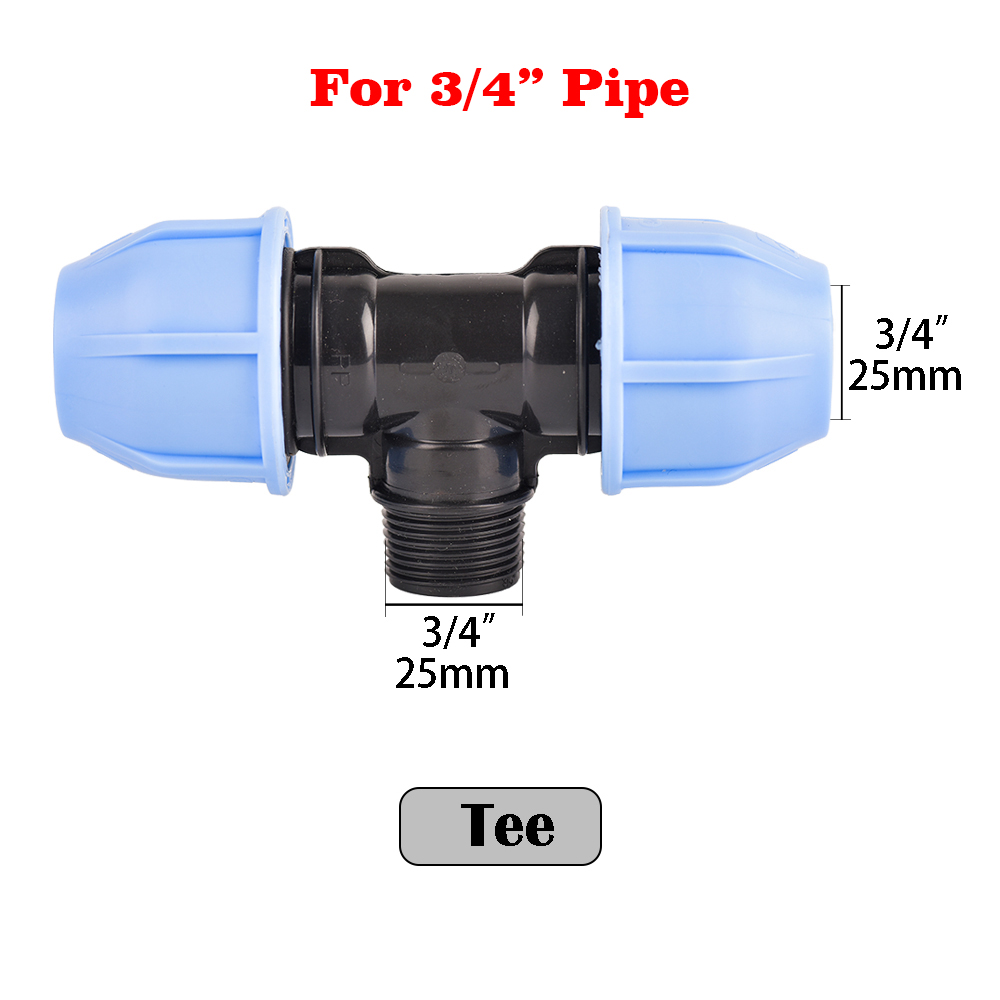Regenfass-passend zu anschließen OD 20/25/32 mm PE-Rohrverbinder-Adapter für Wassertanks, Aquarien, Wannen, Schwimmbecken: Blau
