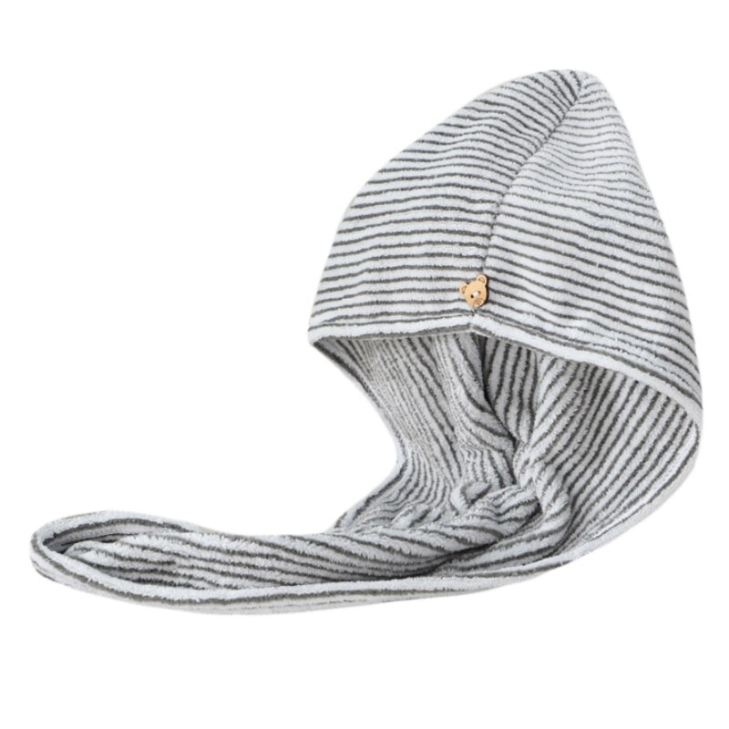 Gorro de fibra de carbón de bambú para el pelo, toalla de secado rápido, absorbente, para baño y ducha, novedad de: B