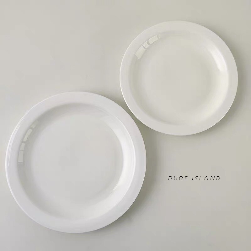 Cake Plate Dessert Plate Pure White Plate Korean Small White Plate Wild Plate Tableware Plates Dishes undefined plateau
