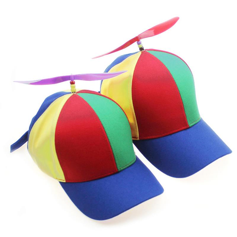 Divertida hélice Multicolor gorra de béisbol ajustable Unisex al aire libre sombrero de sol con visores de de algodón Domo gorra de béisbol