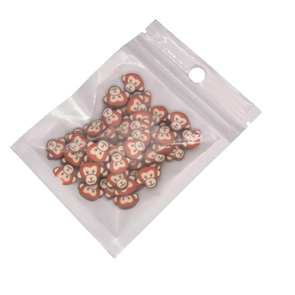 30g Smile Frog Monkey Bread Banana Alien Shape Polymer Clay Slices Sprinkles for Crafts Making DIY Slimes Acrylic Resin Filler