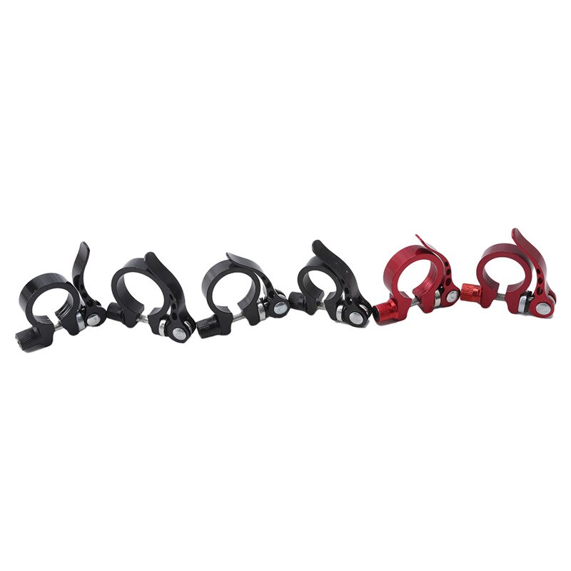 Aluminum Alloy Bicycle Seatpost Clamp Quick Release Ultralight Bike Clamping Clip Useful Bike Accessories