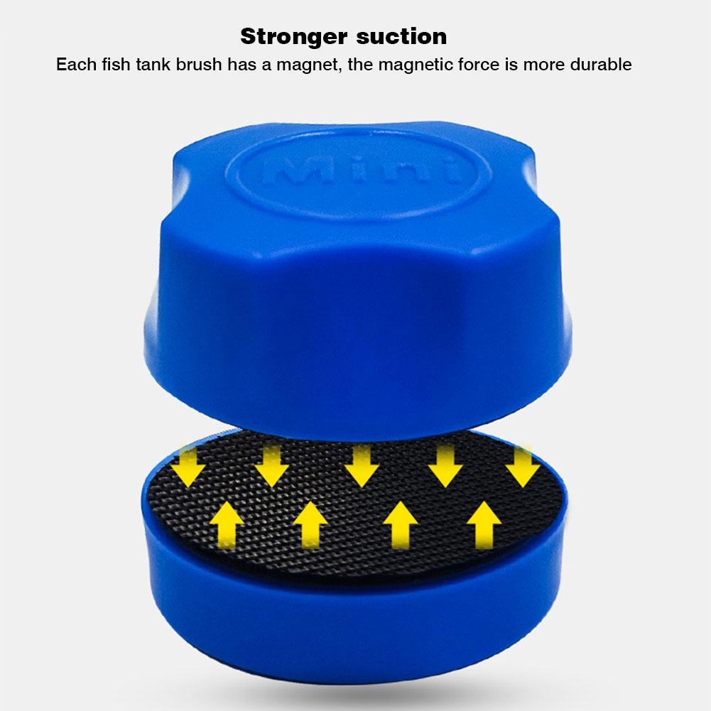 Cepillo de limpieza magnético para pecera, rasqueta limpiadora de algas para vidrio, limpiador, cepillo de limpieza para acuario, accesorios