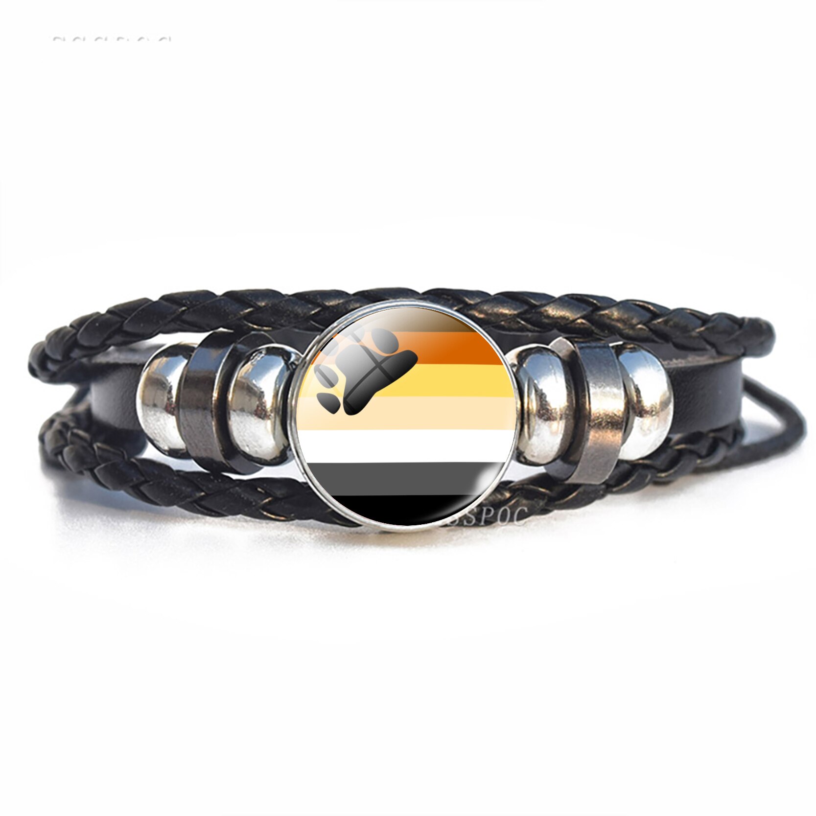 Regenbogen Flagge Lesben Homosexuell Stolz Punk Leder Armbinde Bisexuelle Transgender Stolz Armbinde Männer Frauen: Größe 12