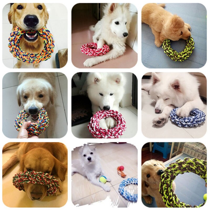 Juguete de cuerda resistente a las mordeduras para perros grandes y medianos, duradero, Golden Retriever, Pitbull, Labrador, suministros para mascotas: Diameter 19cm