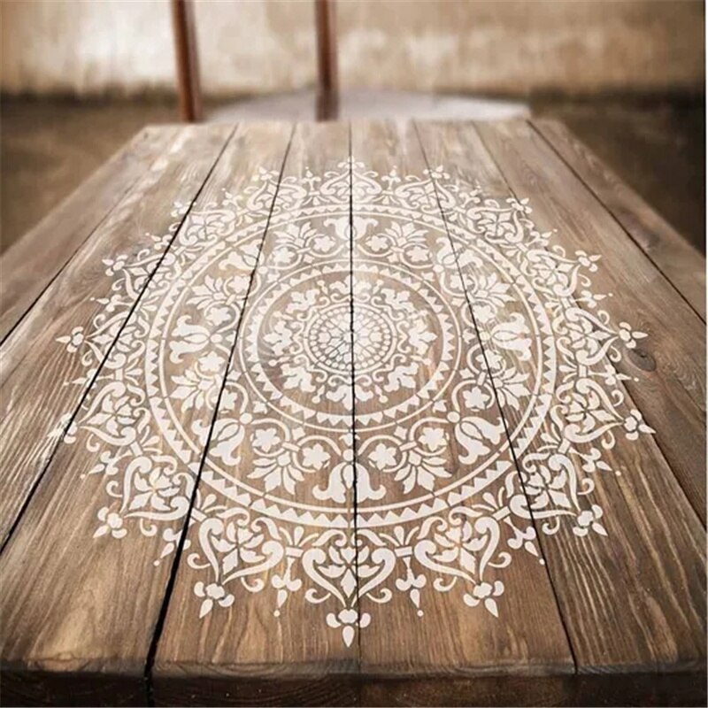 48 Stencil Per Pittura Mandala, 9x9 Cm, Riutilizzabili In PET - Per Decorazione Muro, Legno E Scrapbooking
