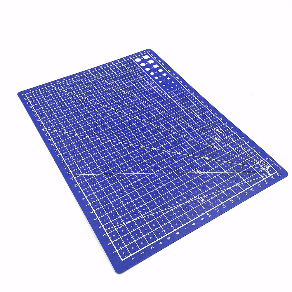A4 A5 PVC Cutting Mat Board Engraving Hard Pad Durable Handwriting Plank Lightweight Cutting Mat Measuring Pad DIY Art Tool: A4 Blue