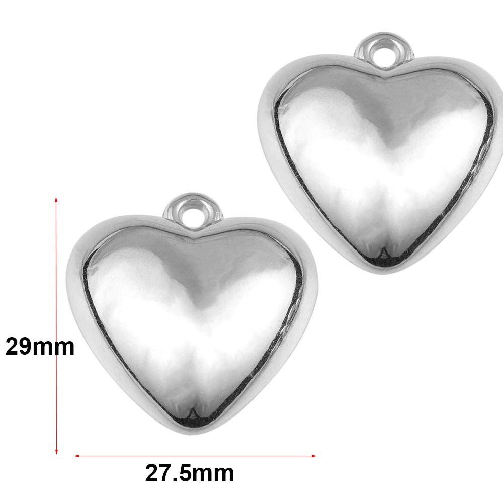 20pcs Heart Cute CCB Loose Beads For Necklace Pendant Heart Star Charms For Jewelry Making Supplies DIY Necklace Spacer Beads: 29x27.5mm