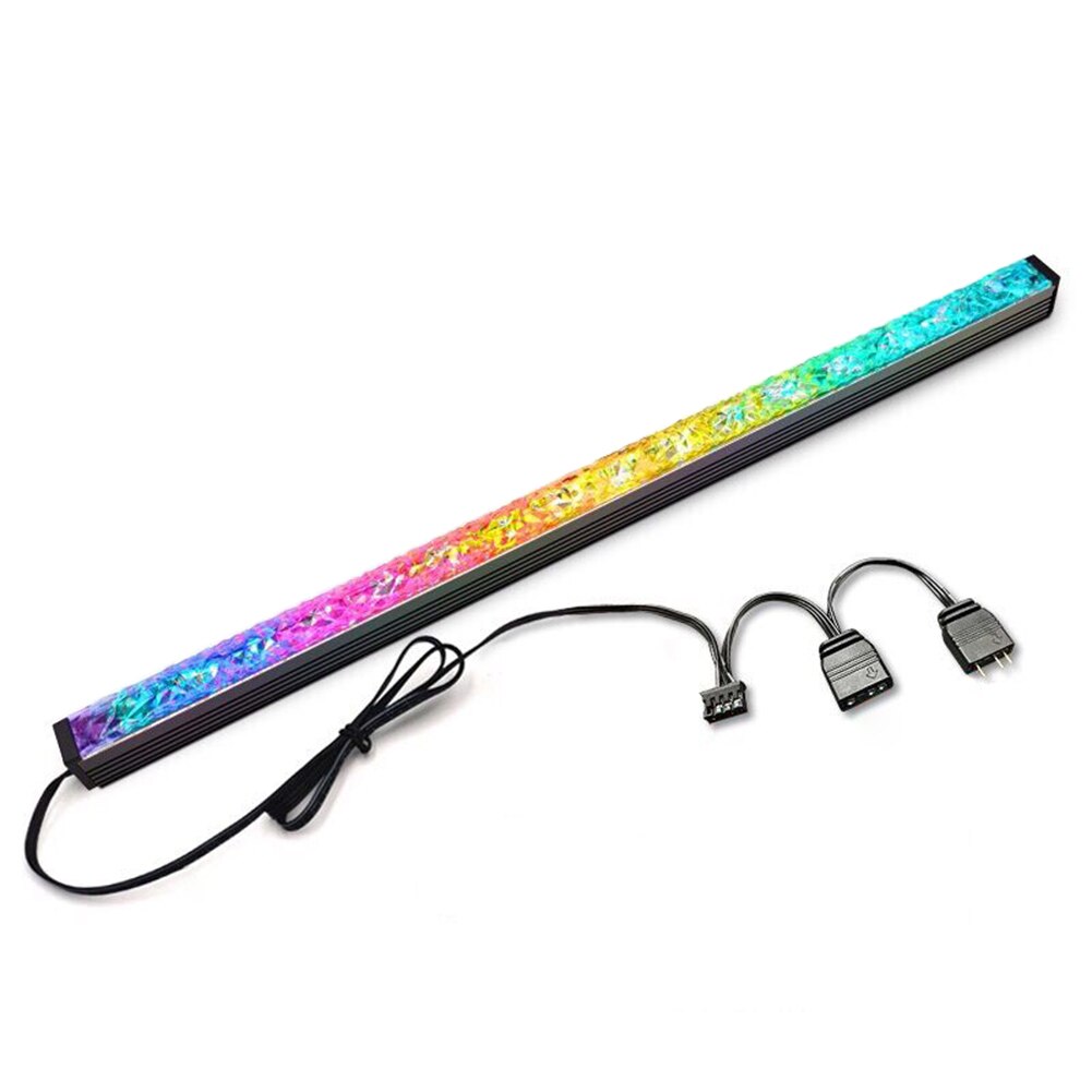 4Pin 5V PC Case RGB LED Strip Computer Case A-RGB RGB Light Bar Aluminum Chassis Light Support Remote Control: Default Title