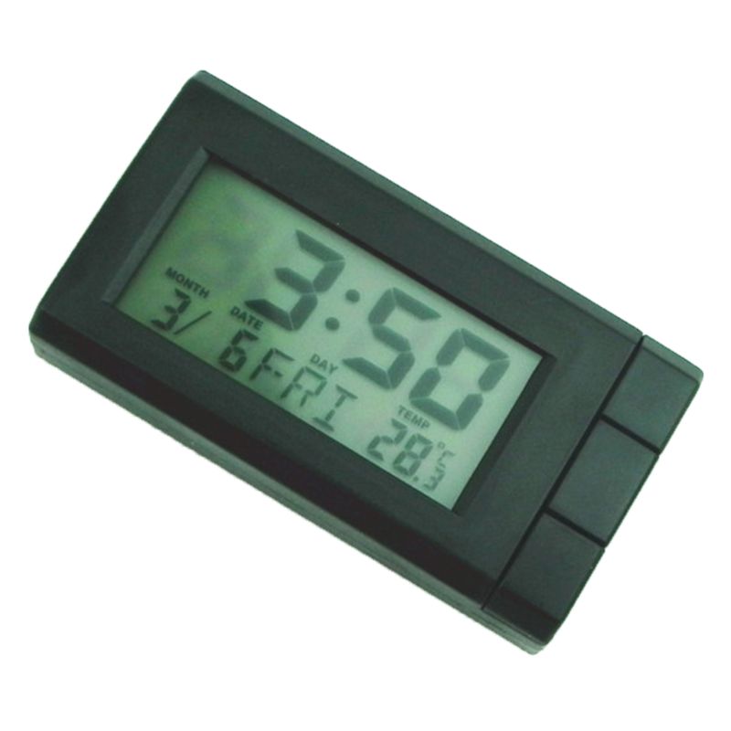 Car Thermometer With Backlight​ Function Digital Clock Car Electronics Indoor Temperature LCD Display Gauge