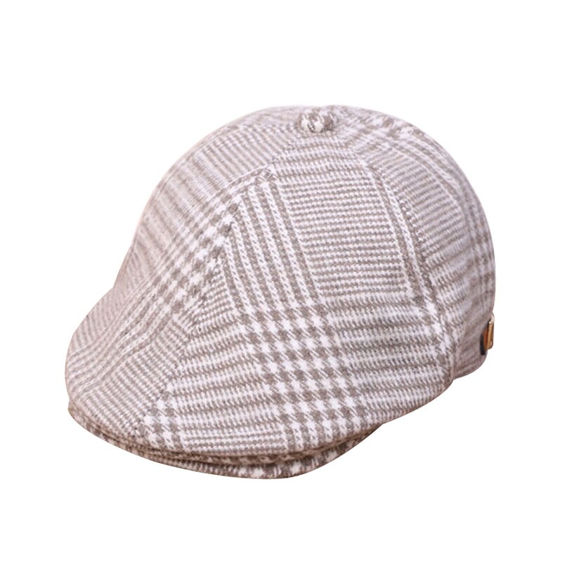 Vintage ▾ Cappello di Inverno Del bambino per I Ragazzi plaid di Lana Del bambino del Ragazzo Cappello di Cuoio Cappello Lable per Bambini Ragazzi Cappello di Autunno della Molla Del bambino Berretto cap 2-5 Anni: Beige