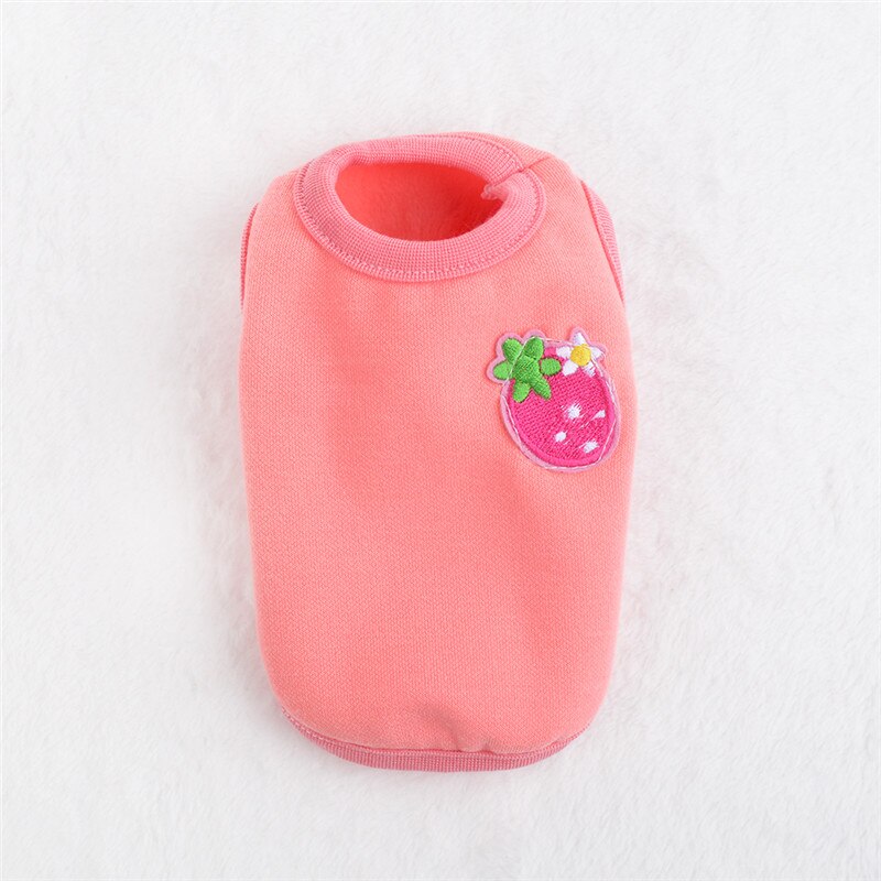 Mini Dog Vest Puppy Tiny Clothes Soft Pet Milk Dog Shirt Vest Costume XXS XS for Teacup Poodle Cat Rabbit Cartoon Jacket: Pink2 / 3XS