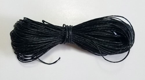 High Tenacity 100% Linen waxed cord 15m-25m/lot DIY thread rope: black 15m