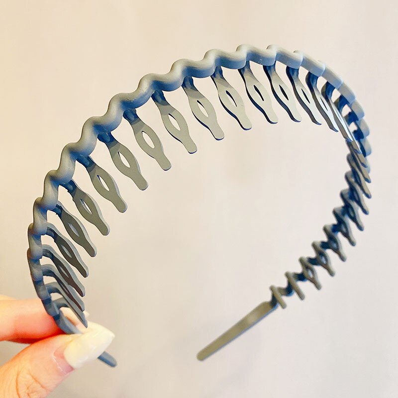 Diademas mate simples con ondas coloridas para mujer, aros para el cabello gruesos, diadema dulce, accesorios para el cabello a la: Rojo