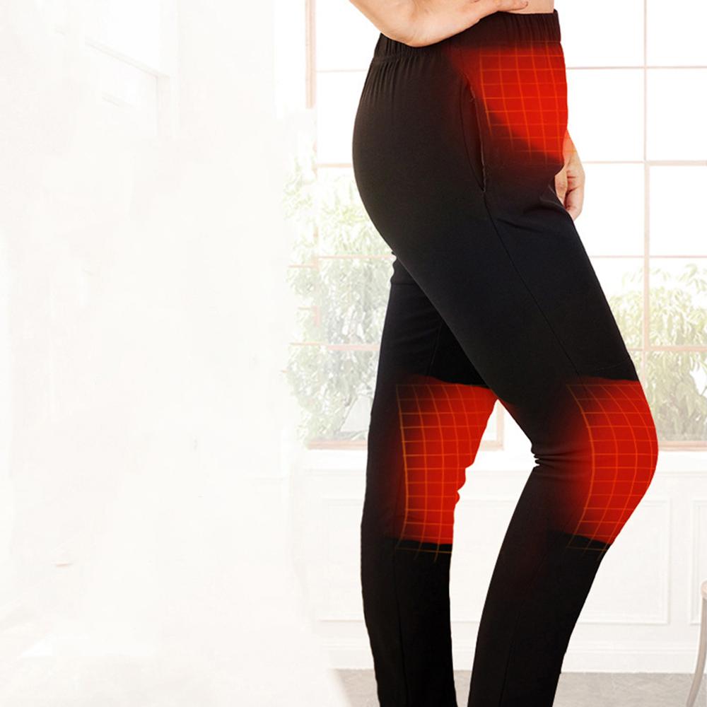 Pantalones con calefacción para senderismo al aire libre para hombre y mujer, calzas térmicas ajustadas con carga USB para esquiar