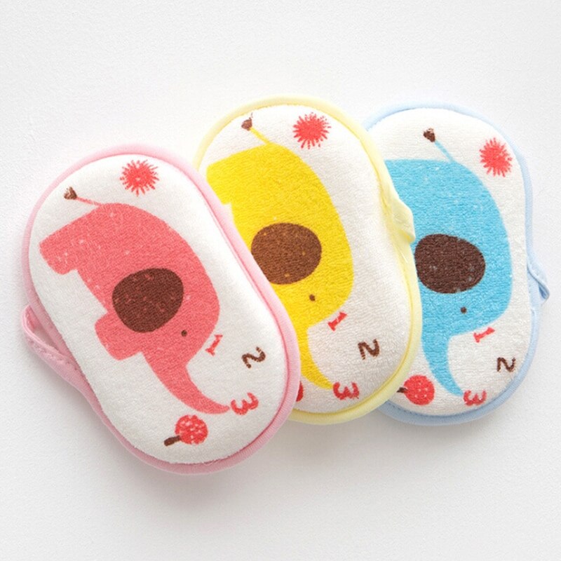 1pc söta tecknade mjuka badsvampar baby badborste baby shower tillbehör barn bad borstar kroppstvätt handduk tillbehör