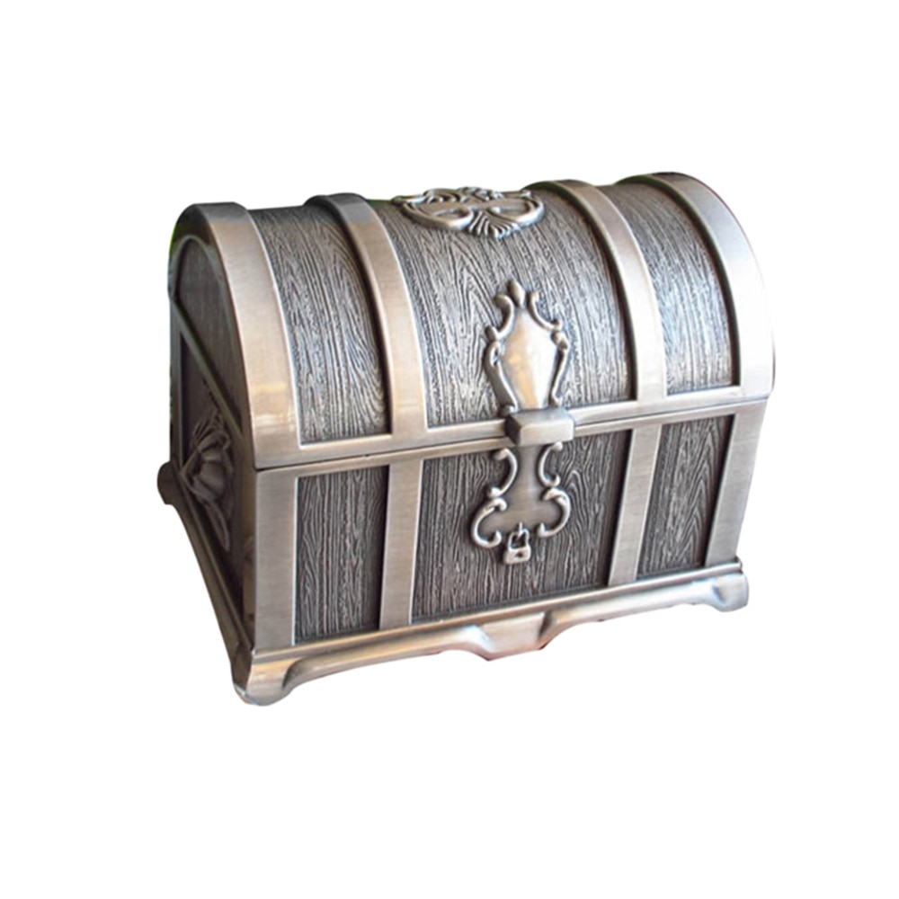 Legierung Vintage Piraten Schatz Box Sammlerstücke Schmuck Box Lagerung Veranstalter Schmuckstück Andenken Schatz Brust