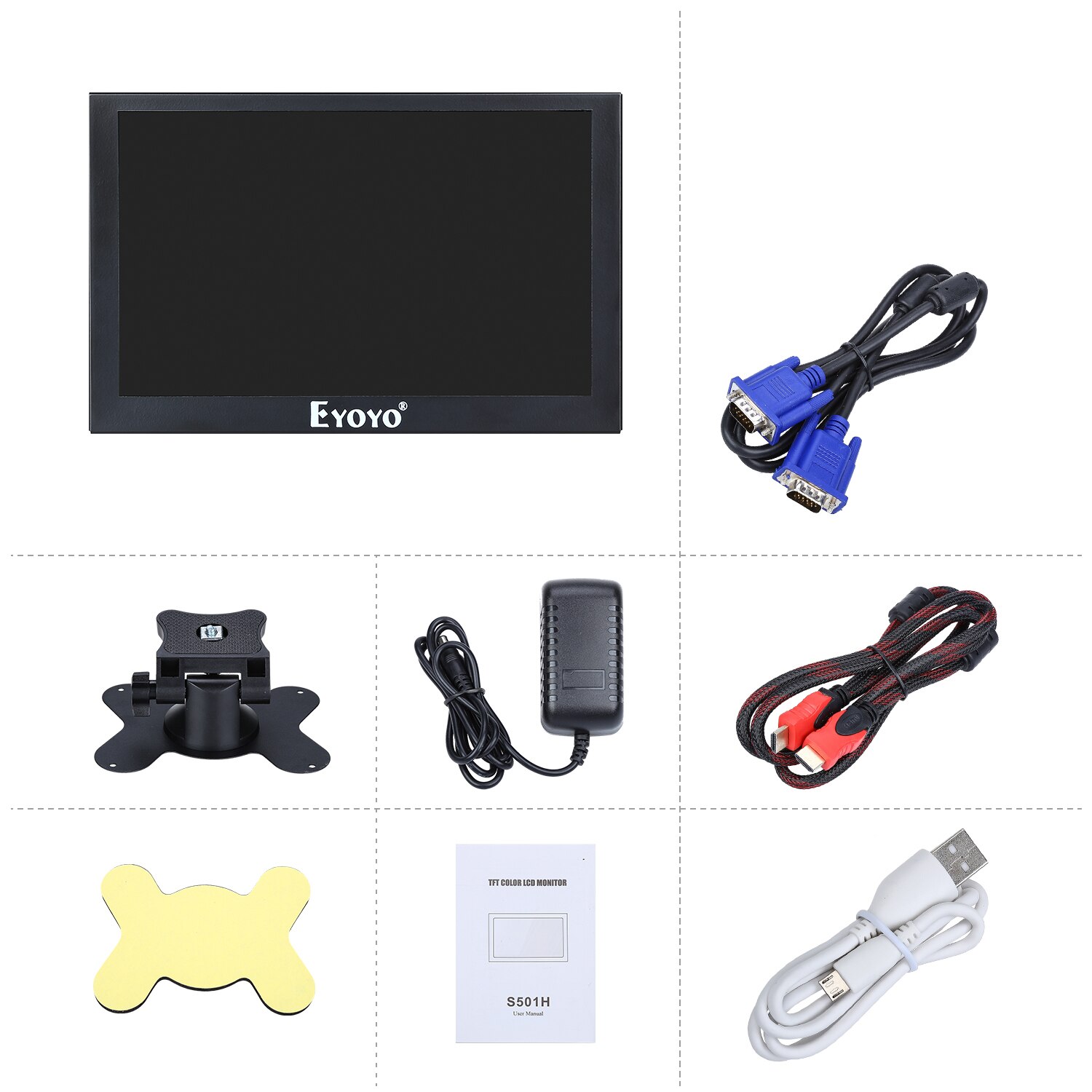 5 Inch Hdmi Monitor Car Achteruitkijkspiegel Met Hdmi Vga Bnc Poort Scherm Voor Home Security Snelle Ressptonse Cctv Draagbare monitor