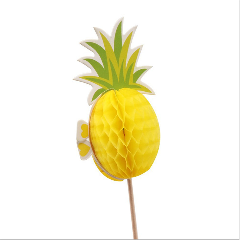 10 stk flamingo fest dekoration hawaiiansk flamingo ananas skilt cocktail bryllup dekoration fødselsdags fest dekoration kids-c: Ananas