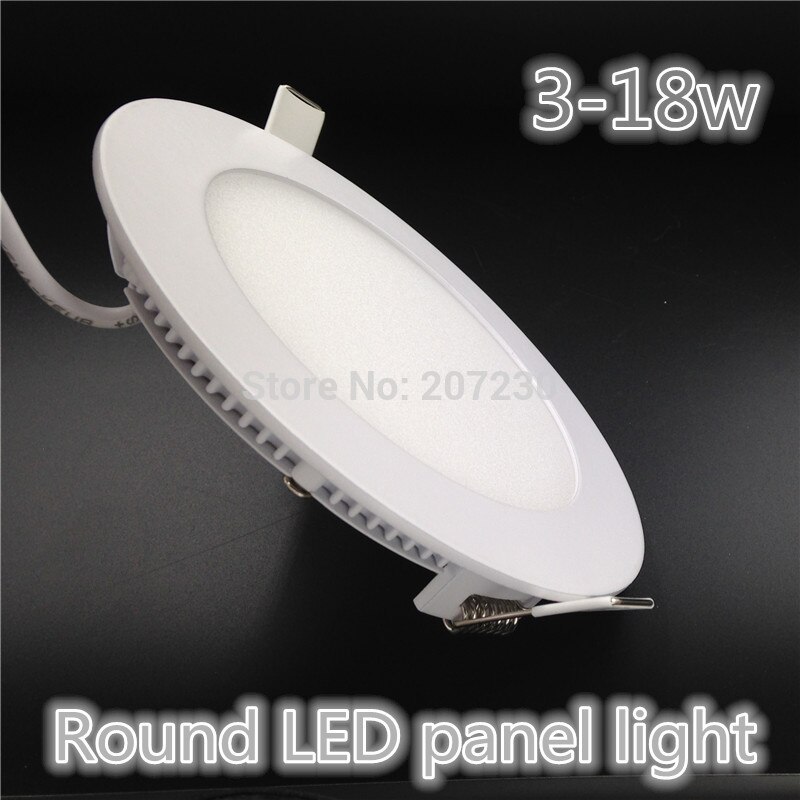 led panel light led downlight 3W 6W 9W 12W 18W LED Surface Ceiling Recessed Grid Downlight Round Panel Light