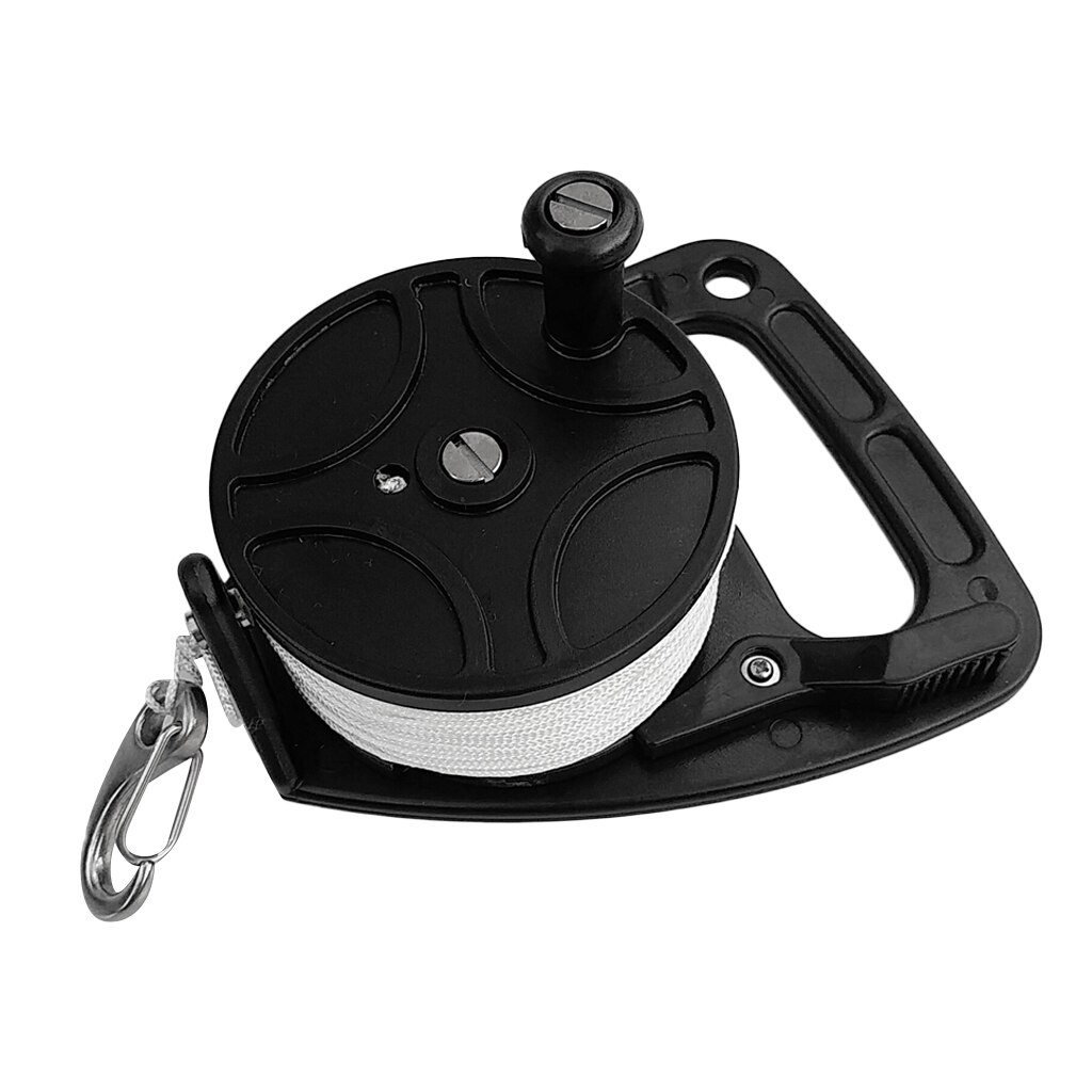 Compact Dive Reel &amp; Handvat, Duim Stopper, Lijn, Clip Voor Scuba Duiken Duiker