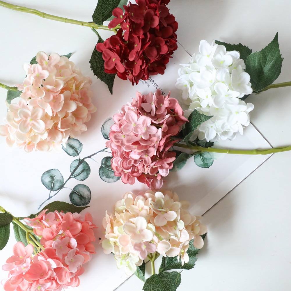 1 bukett bryllup kunstig peon hortensia familie bryllup bursdag år valentinsdag dekorasjon