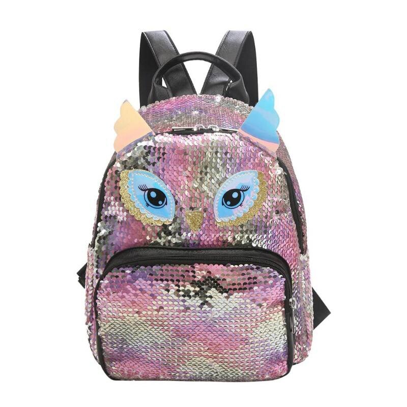 Vrouwen Rugzak Mode Meisje Pailletten School Rugzak Satchel Student Travel Schoudertas Meisjes Bling Rugzak bolsa feminina: Roze