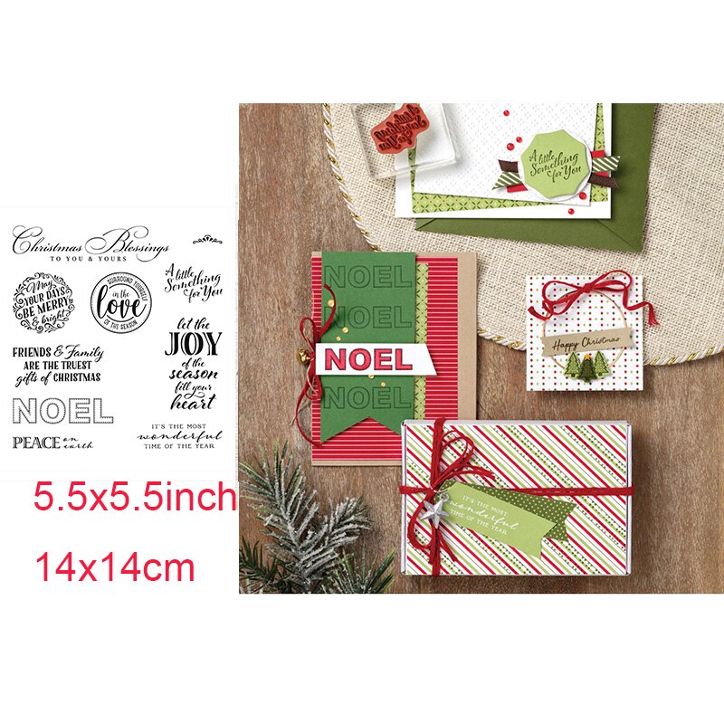 Kerstscènes met vrolijke halloween-heksen, zwarte katten, kabouters, transparante stempels voor doe-het-zelf scrapbooking, knutselen, kaarten maken: 8