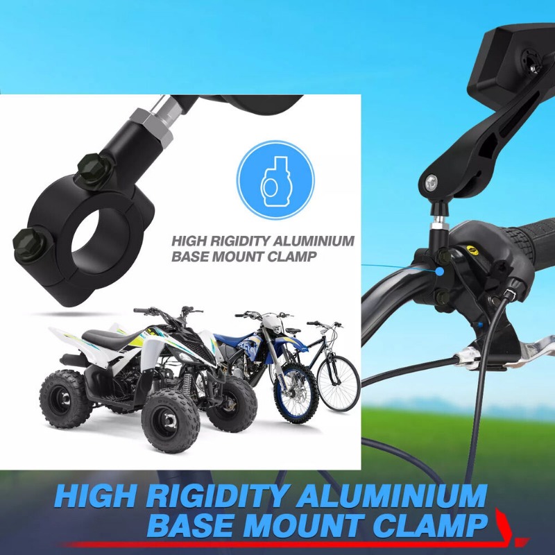 Universele motorfiets achteruitkijkspiegels zwart verstelbare zijspiegels motoraccessoires voor cafe racer dirt pit bike elektrisch