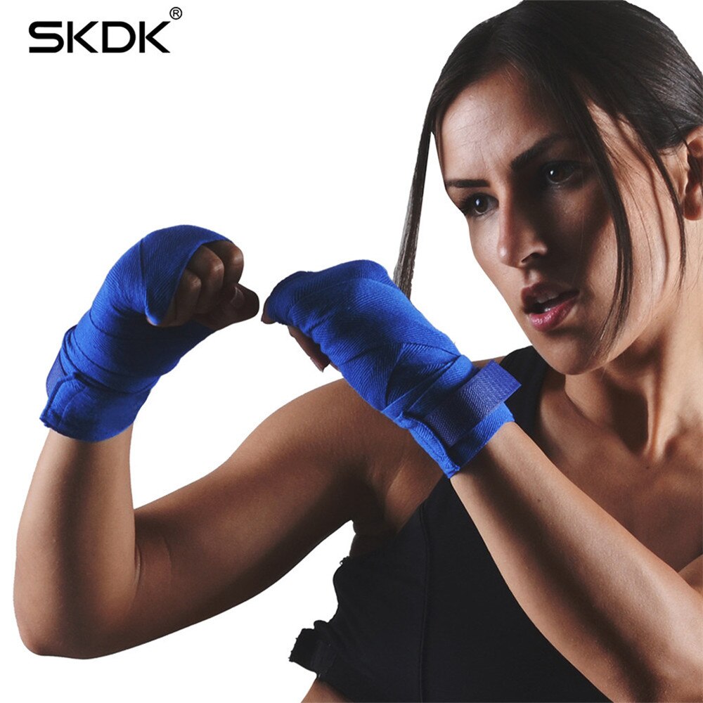 Bande de boxe SKDK MMA, boxe et Muay Thai bande élastique pleine articulation, protection du poignet coton/spandex WBD
