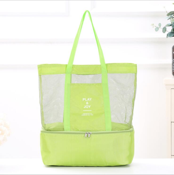 Women Swimming Bag Rucksack Handbags Dry Wet Shoulder Bag Multifunctional Beach Pool Pouch Mesh Bag for Picnic Swimming Travel: Green