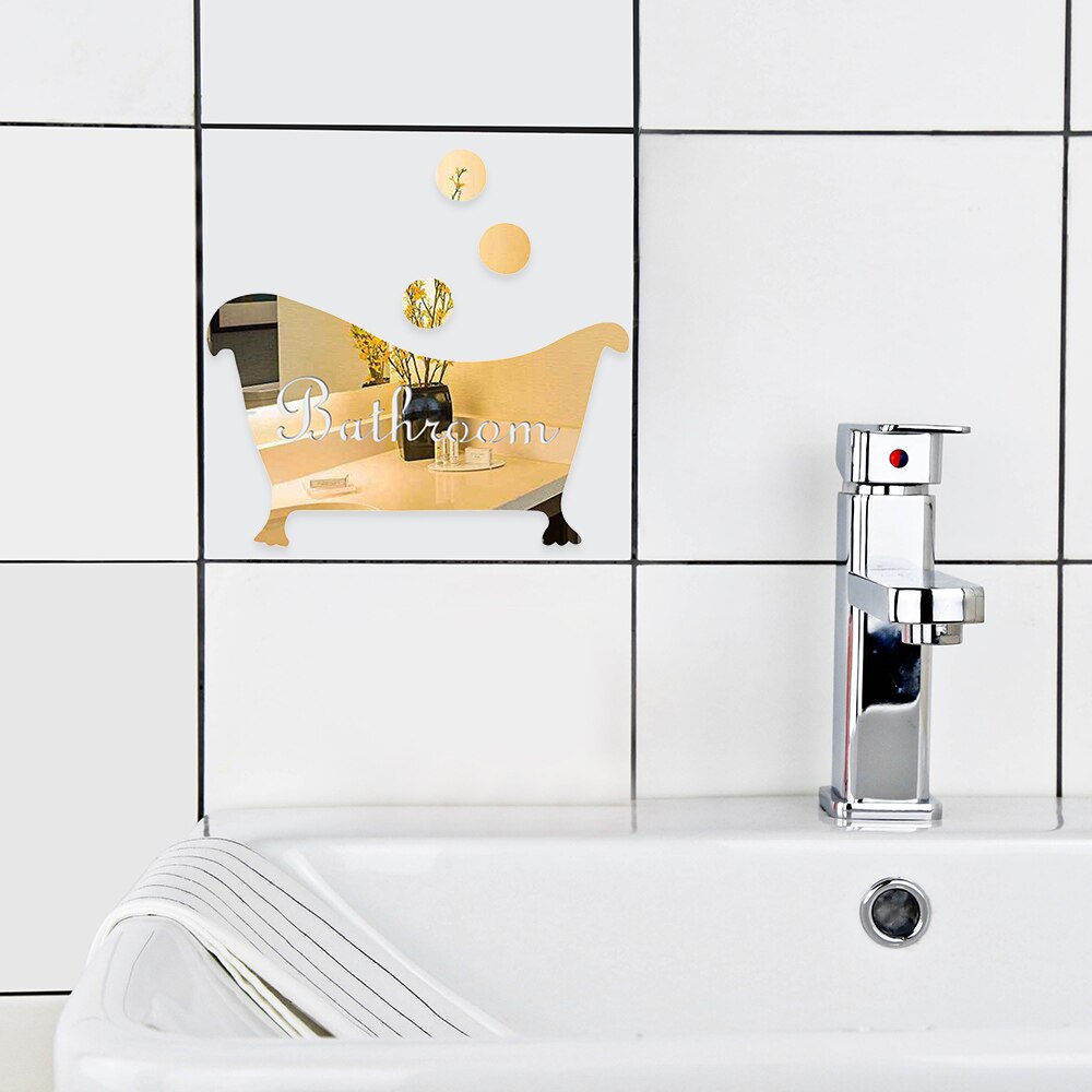 3D Toilet Entrance Sign Funny Removable Wall Stickers Decoration Woman &amp; Man Washroom Poster Bathroom Door Mirror Surface Decal