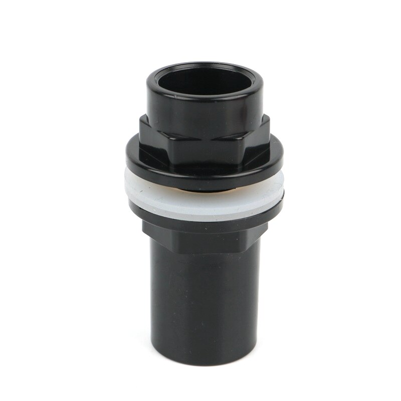 1pc up-cloud pvc 40mm stik til akvariet afløbsrør tilbehør akvarie drænsystem fittings 1 1/4 tommer gevindsamling: Sort