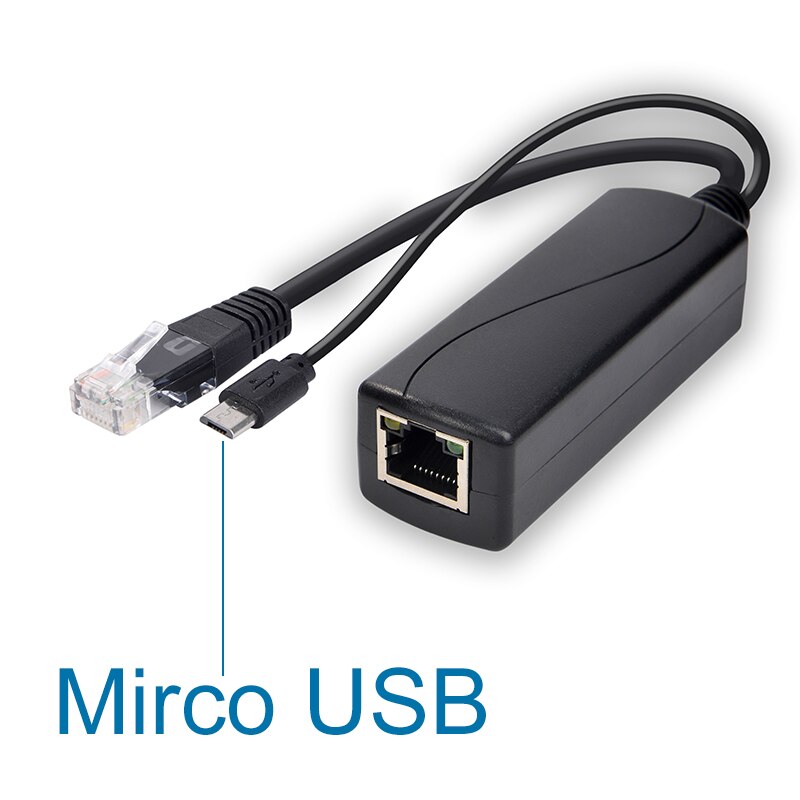 Hkbtm gigabit poe splitter micro usb/type-c/dc power over ethernet til ip kamera/raspberry pi/sensecap/bobcat