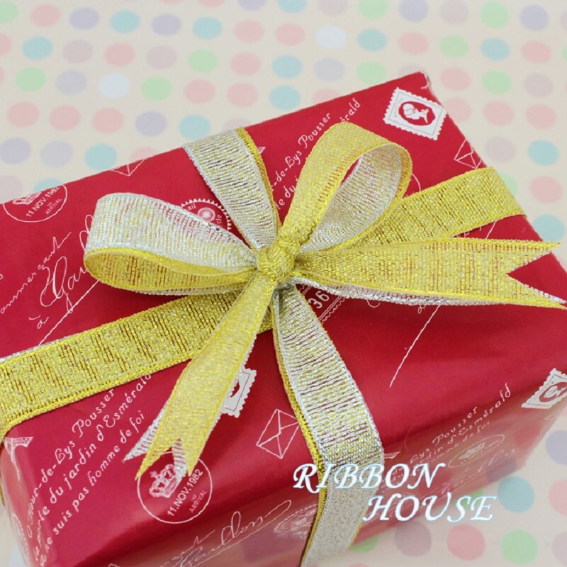 (25 Yards/Roll) Goud En Zilver Verpakking Lint Wedding Shiny Linten