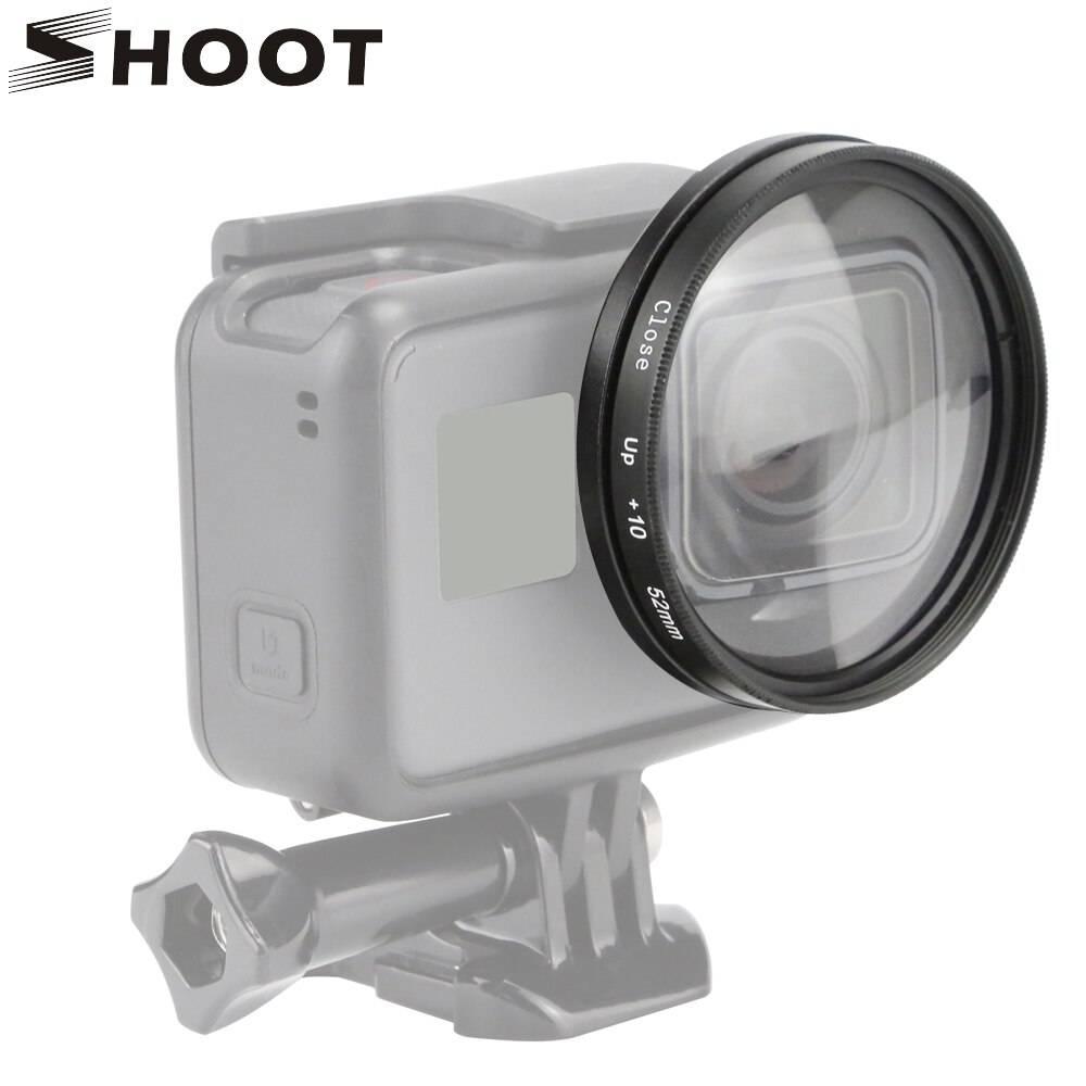 SCHIETEN 52mm Vergrootglas Macro Close Up Lens voor GoPro Hero 7 6 5 Zwart Actie Camera Mount voor Go pro Hero 7 6 5 Accessoires Kits
