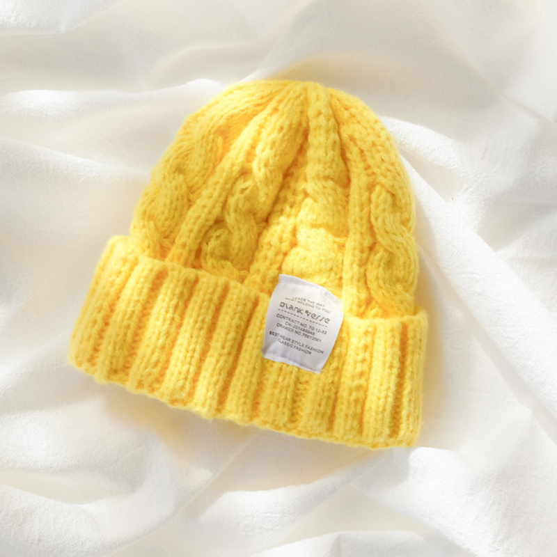 Warm Cashmere Knitted Beanies for Women Winter Hat Soft Cap Brand Ladies Wool Beanie Slouchy Gorras Cotton Hats