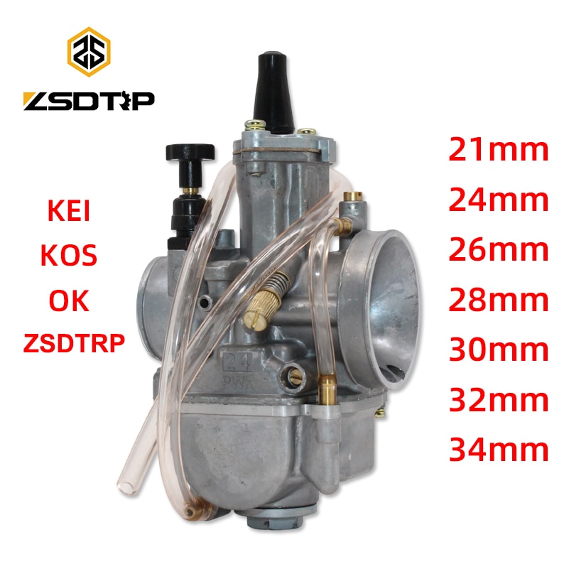 ZSDTRP Motorcycle 4 stroke KOSO ZSDTRP KEIHIN OKO 24 26 28 30 32 34 mm Carburetor With Power Jet Fit Race Scooter ATV UTV
