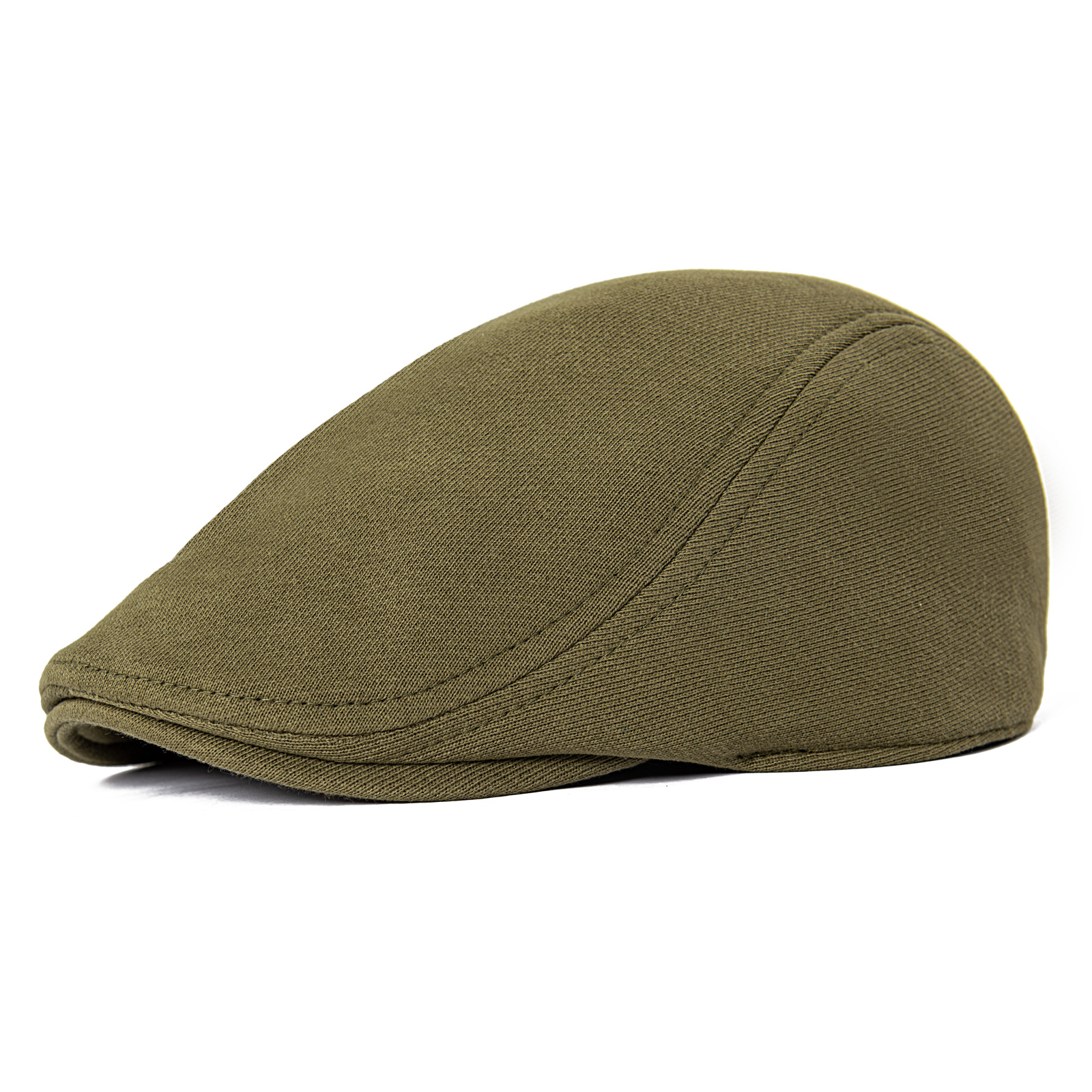 VOBOOM – casquette plate en coton pour homme et femme, chapeau de chauffeur de taxi, Vintage, doux, décontracté, boulanger, livreur de journaux: green
