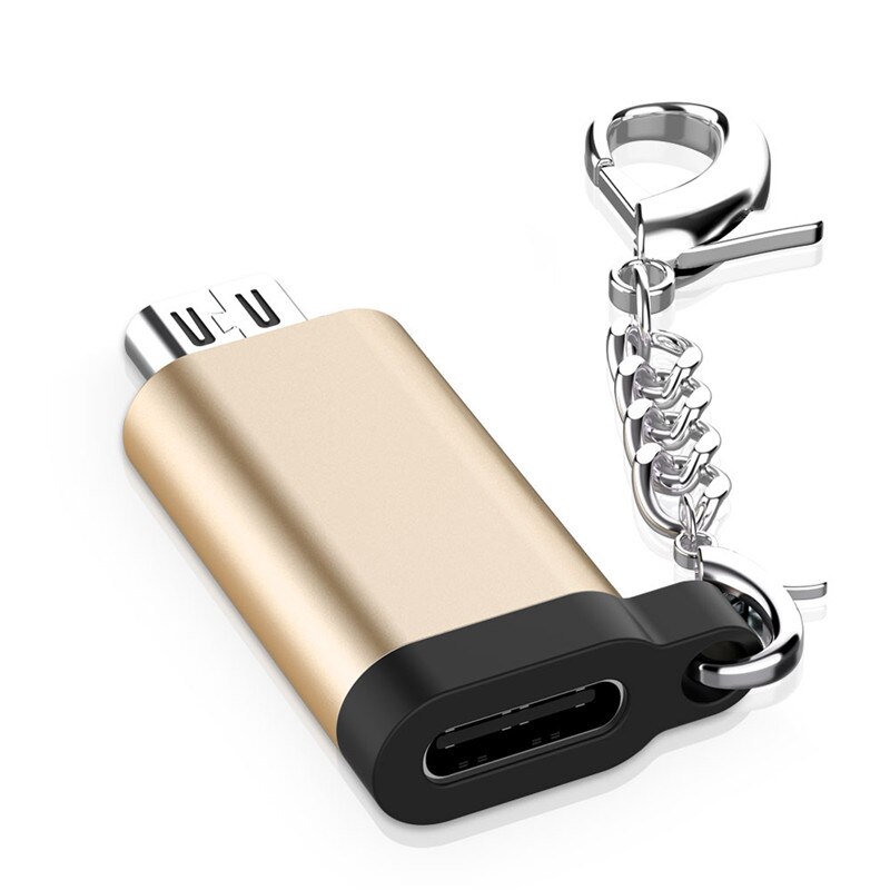Micro Usb Male Naar Type C Vrouwelijke Converter Usb C Type-C Otg Opladen Data Sync Adapter Kabel Voor samsung Xiaomi Huawei: Gold